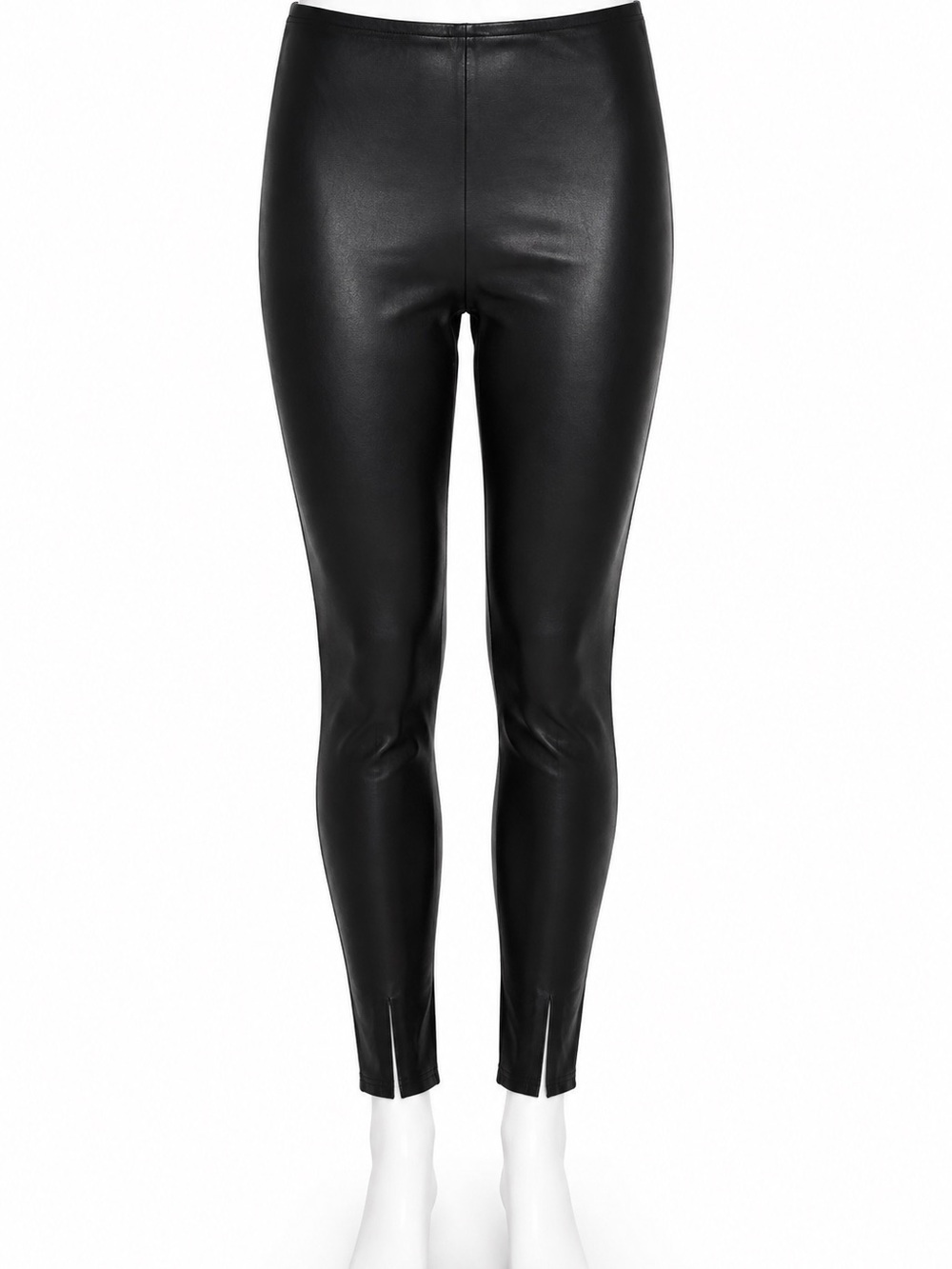 bagatelle Black Faux Leather Ankle Leggings